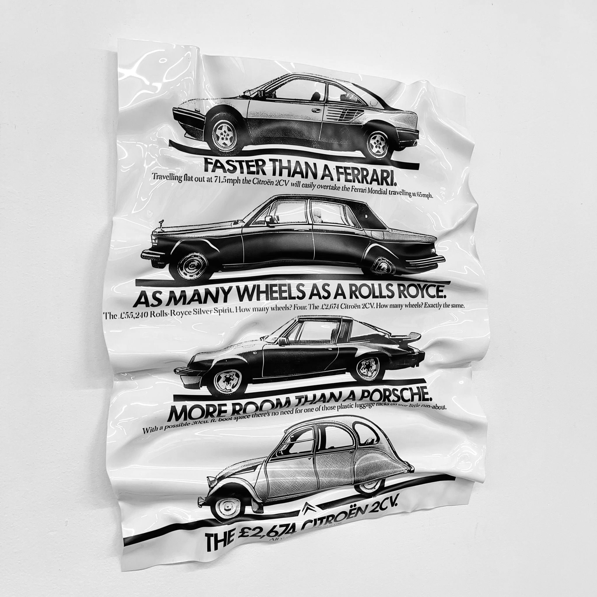 Tableau froissé - Pub Automobile - Luxartis