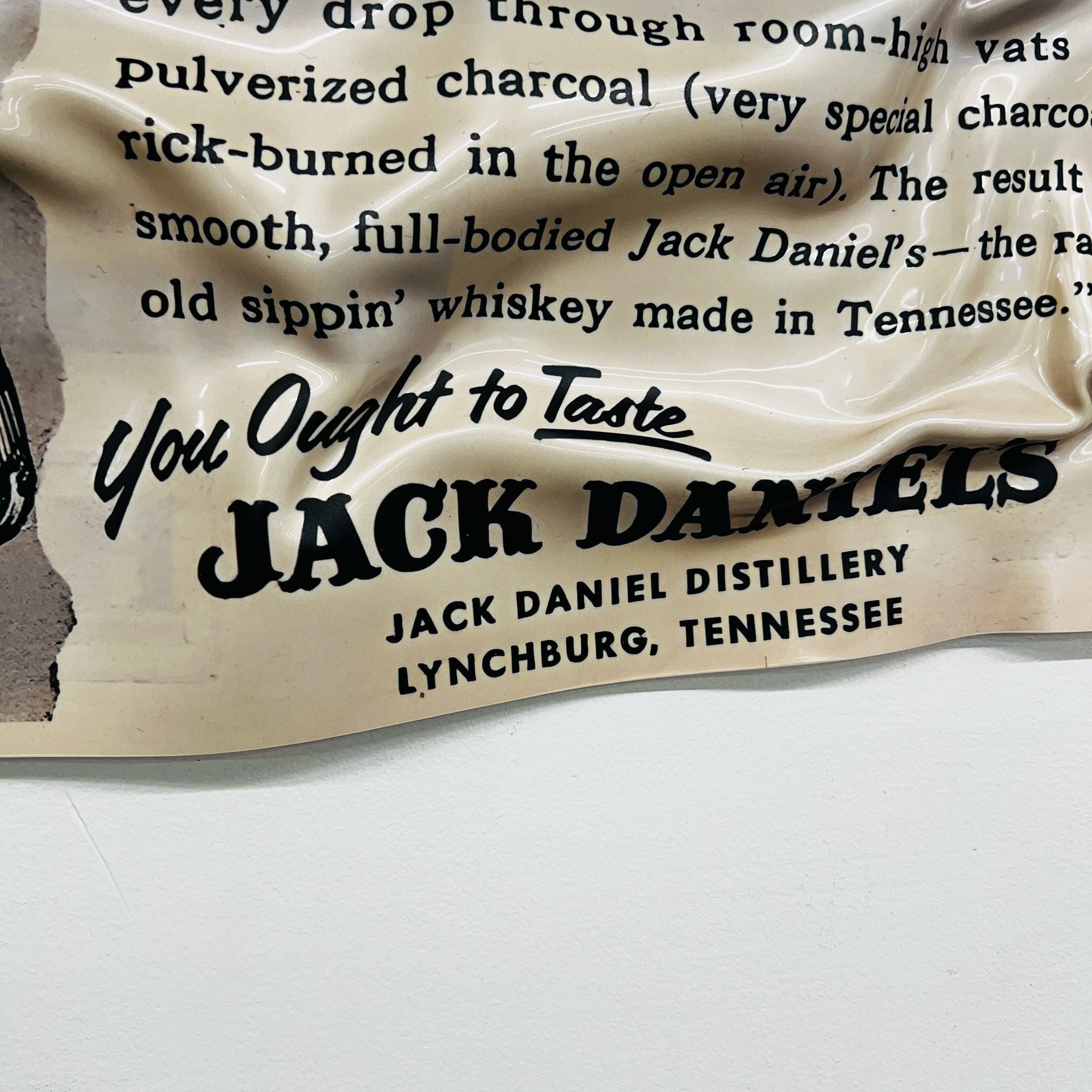 Tableau froissé - Pub Jack Daniels - Luxartis