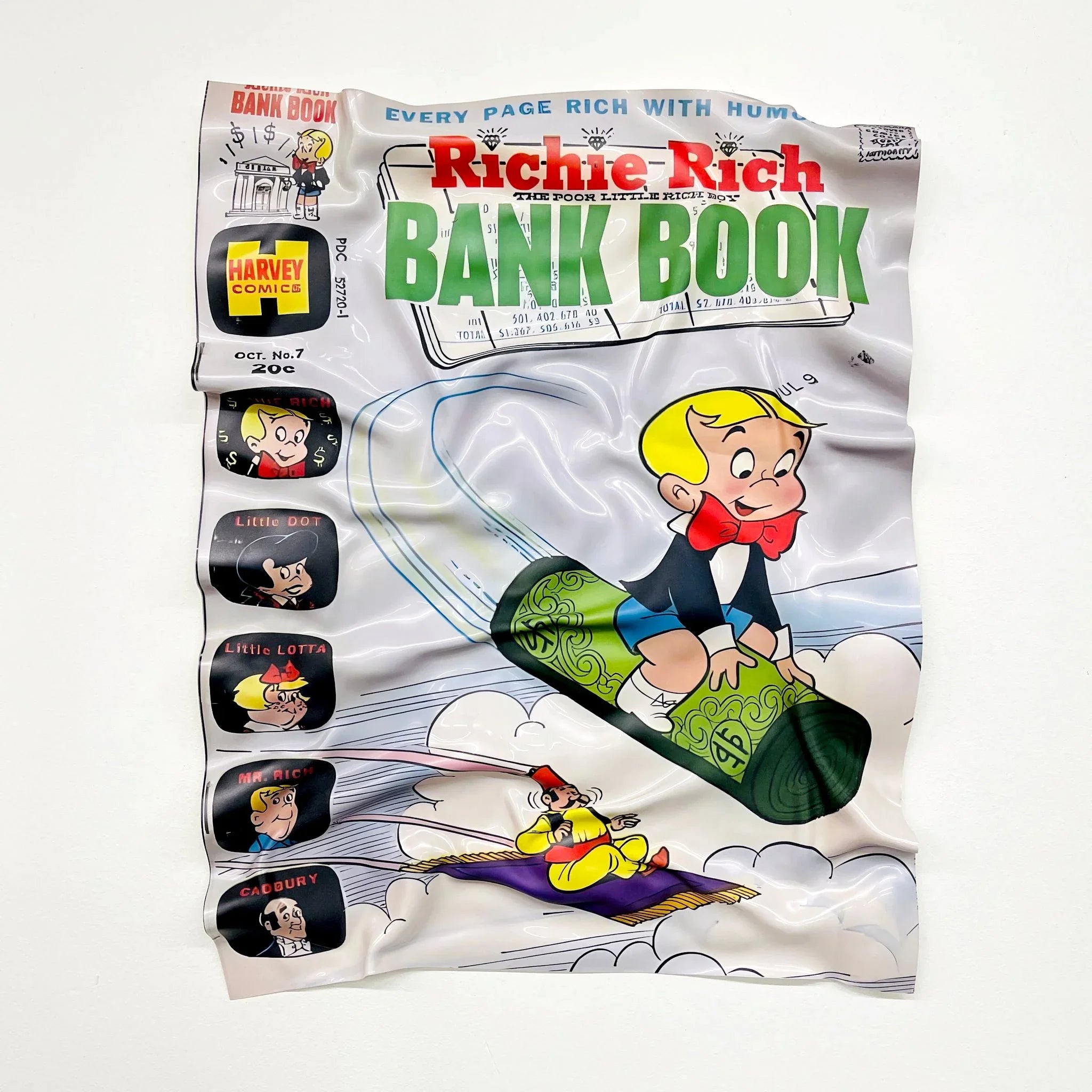 Tableau froissé - Richie Rich "Bank Book" - Luxartis