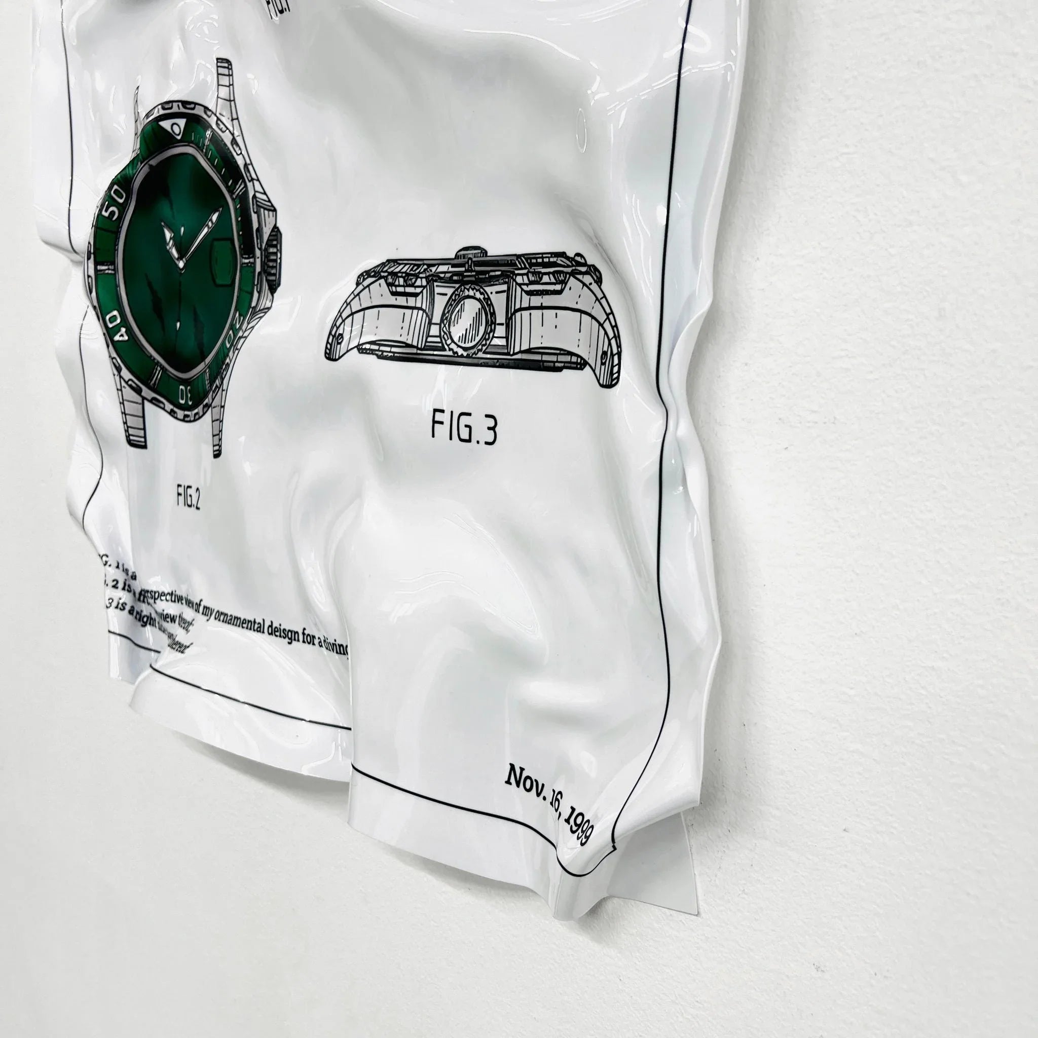 Tableau froissé - Rolex Patent - Luxartis