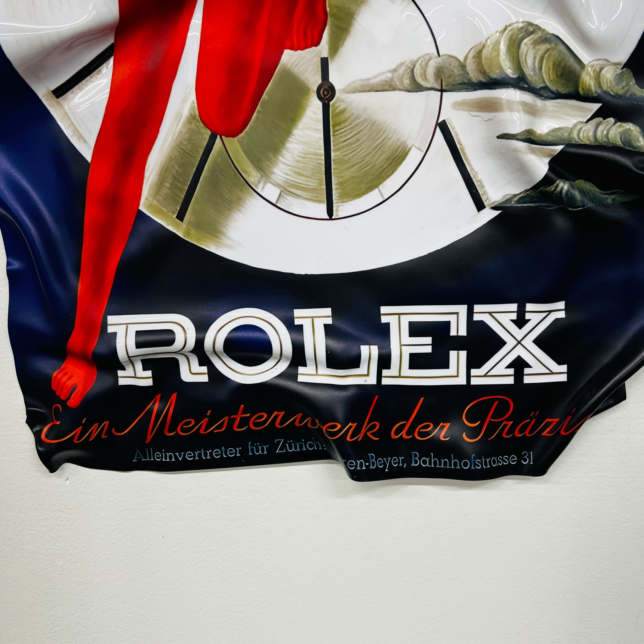 Tableau froissé - Rolex Pub Ancienne - Luxartis