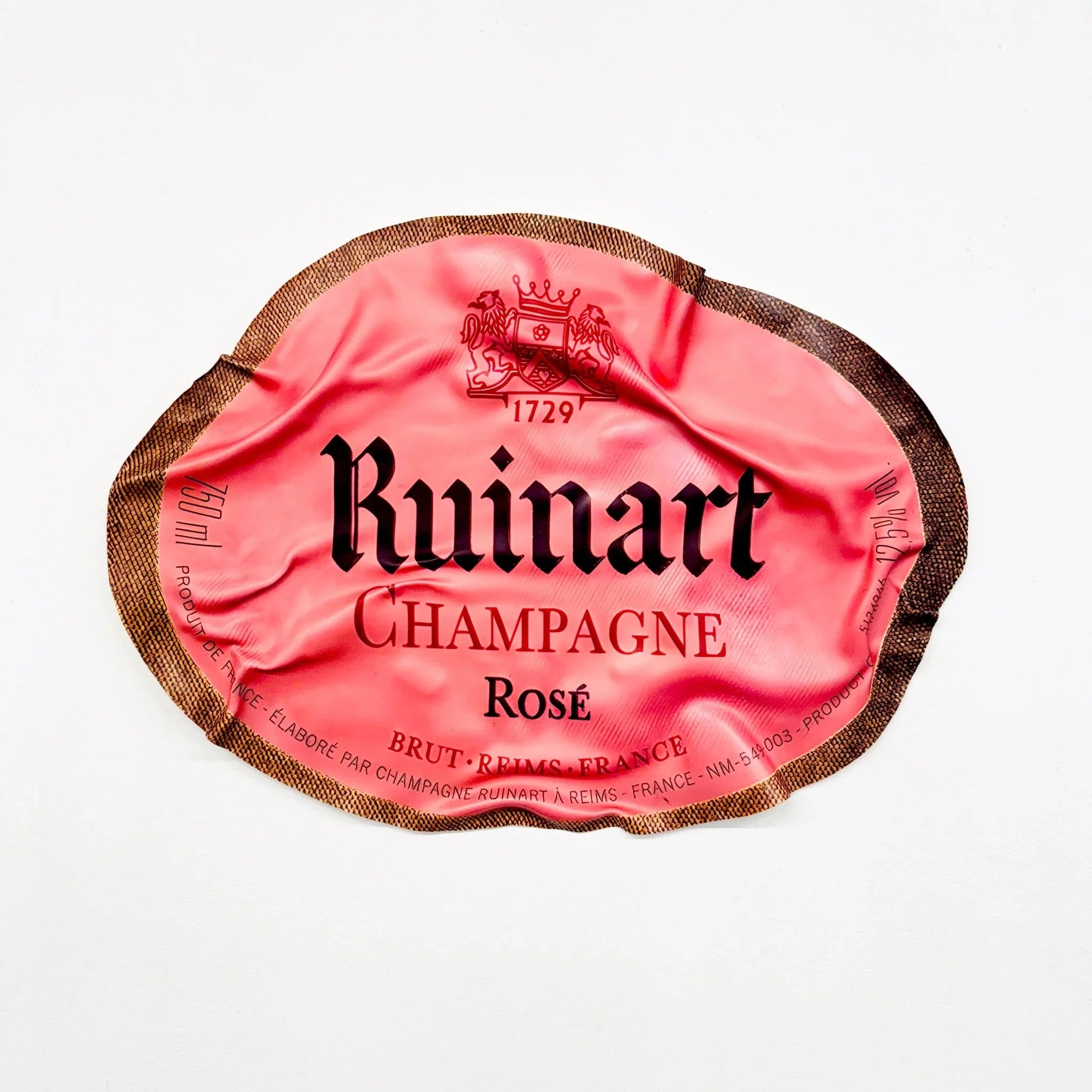 Tableau froissé - Ruinart Rosé Champagne - Luxartis