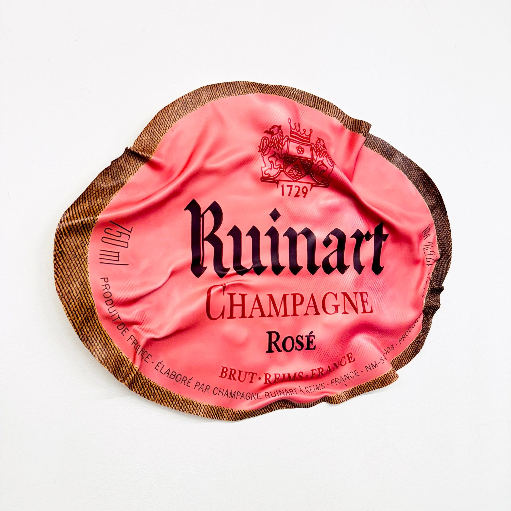 Tableau froissé - Ruinart Rosé Champagne - Luxartis