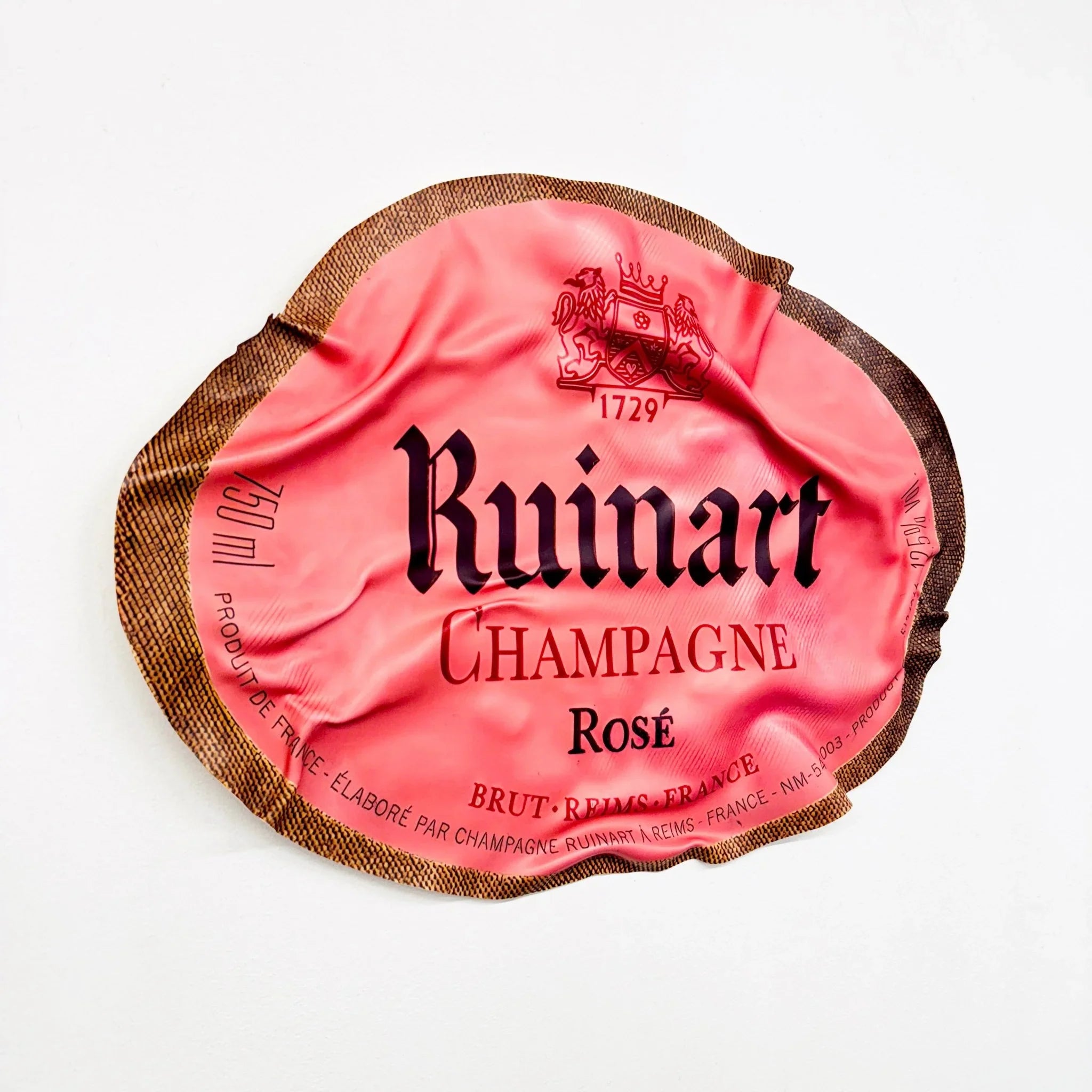 Tableau froissé - Ruinart Rosé Champagne - Luxartis