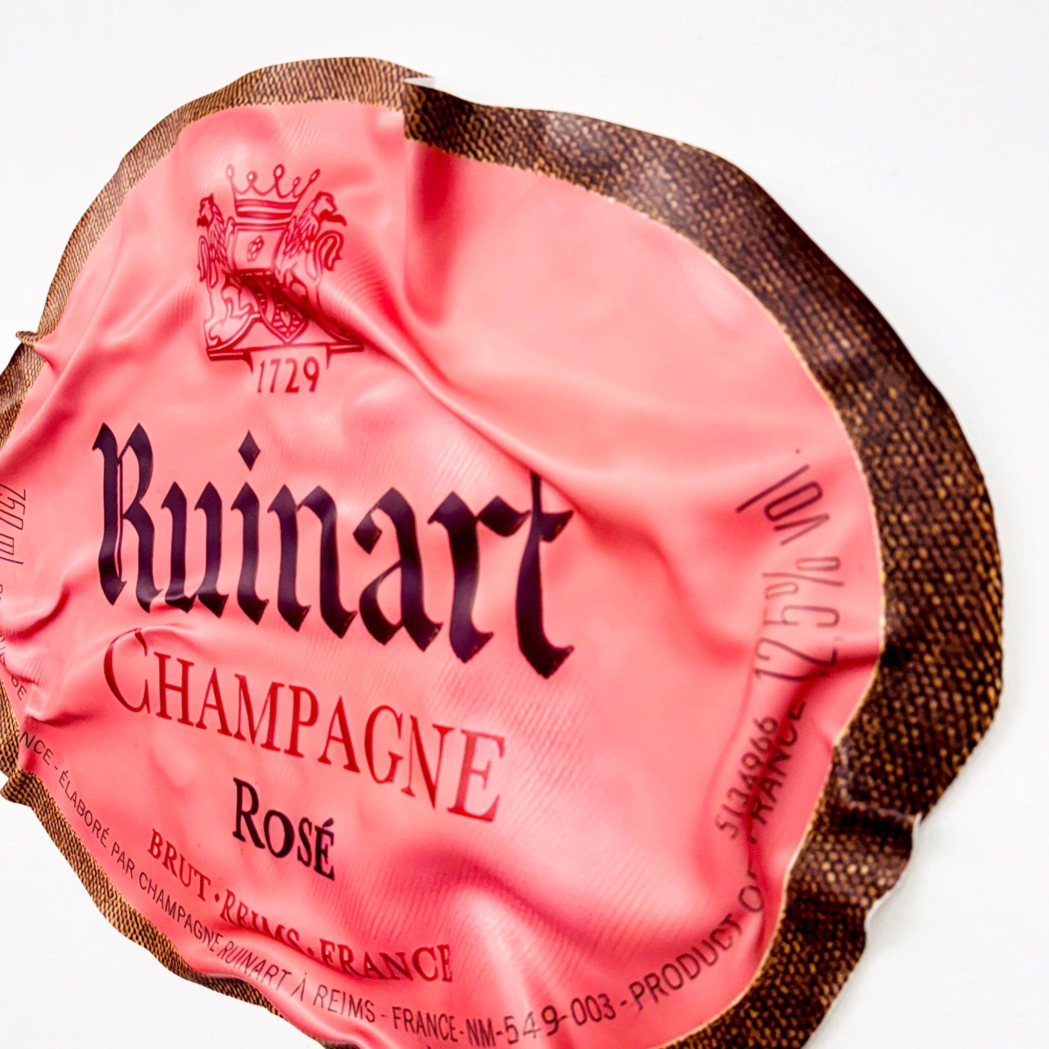 Tableau froissé - Ruinart Rosé Champagne - Luxartis
