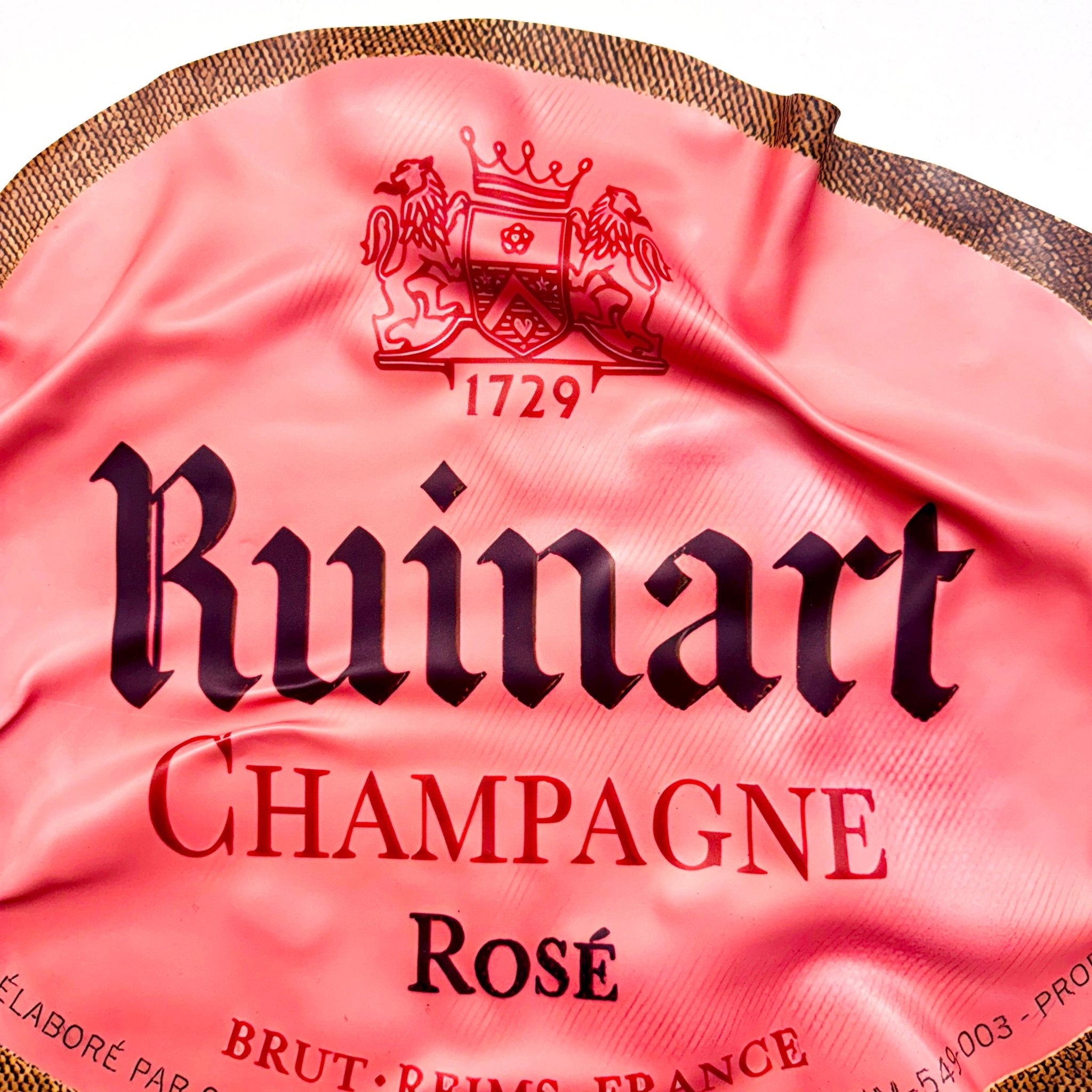 Tableau froissé - Ruinart Rosé Champagne - Luxartis