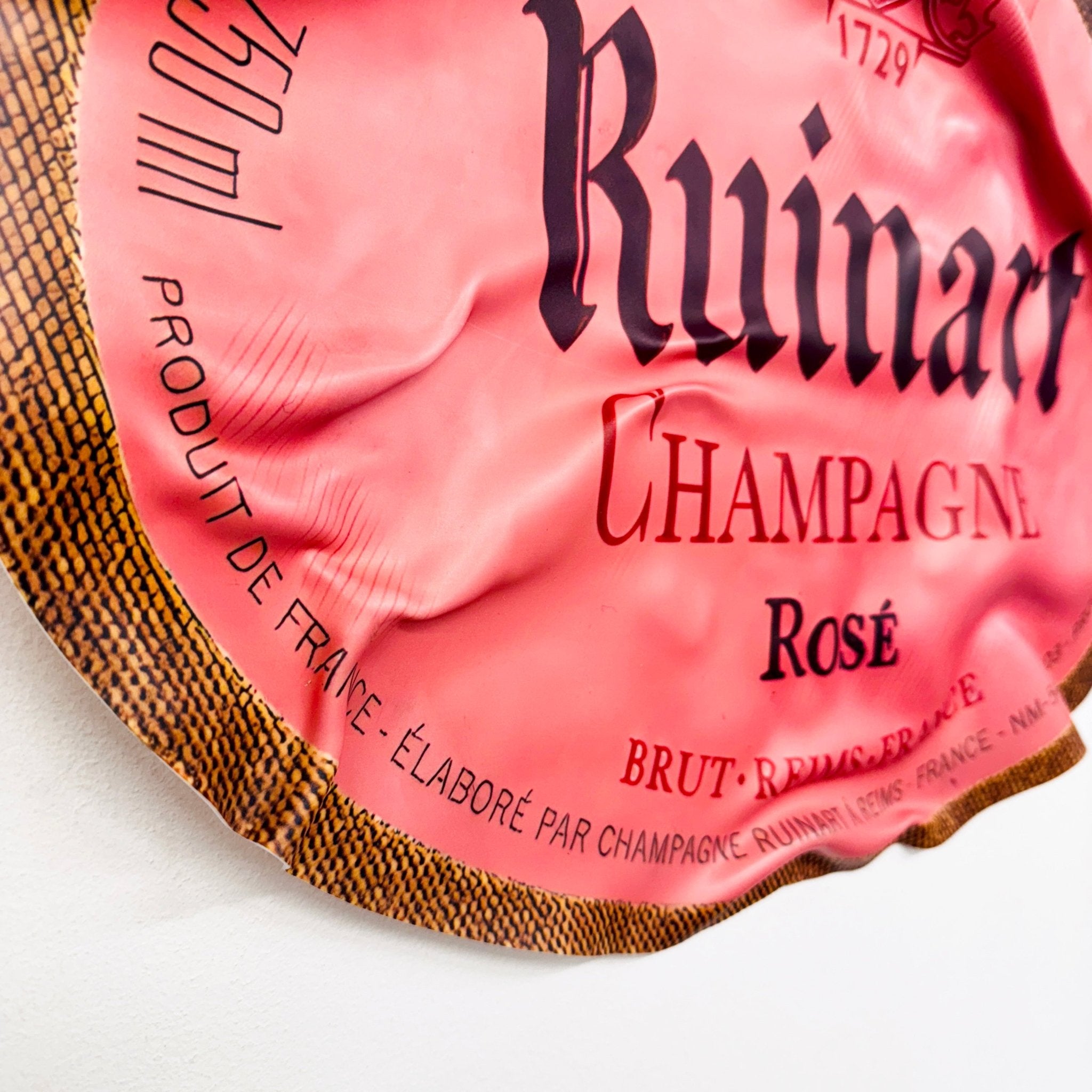 Tableau froissé - Ruinart Rosé Champagne - Luxartis
