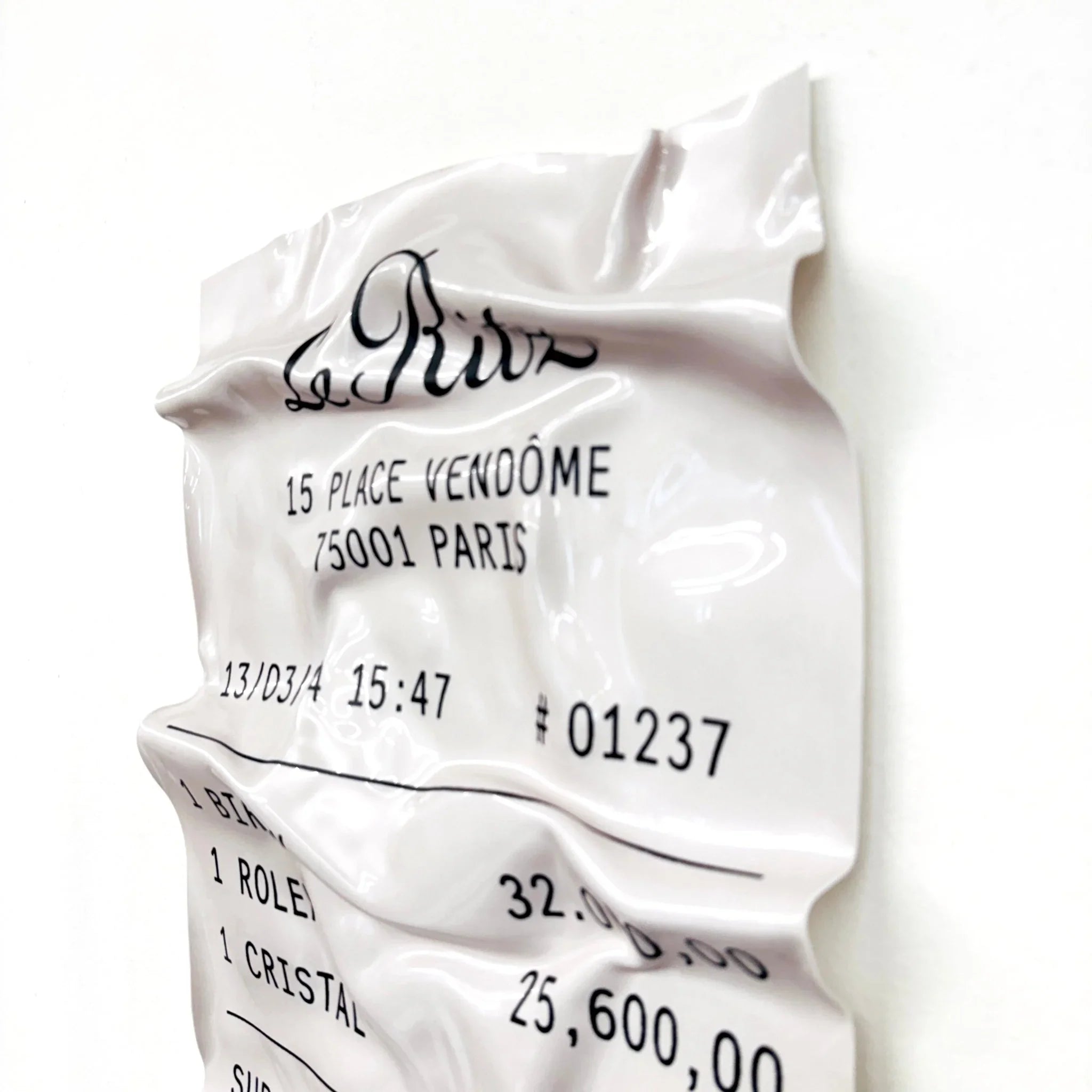 Tableau froissé - Ticket "Le Ritz" - Luxartis