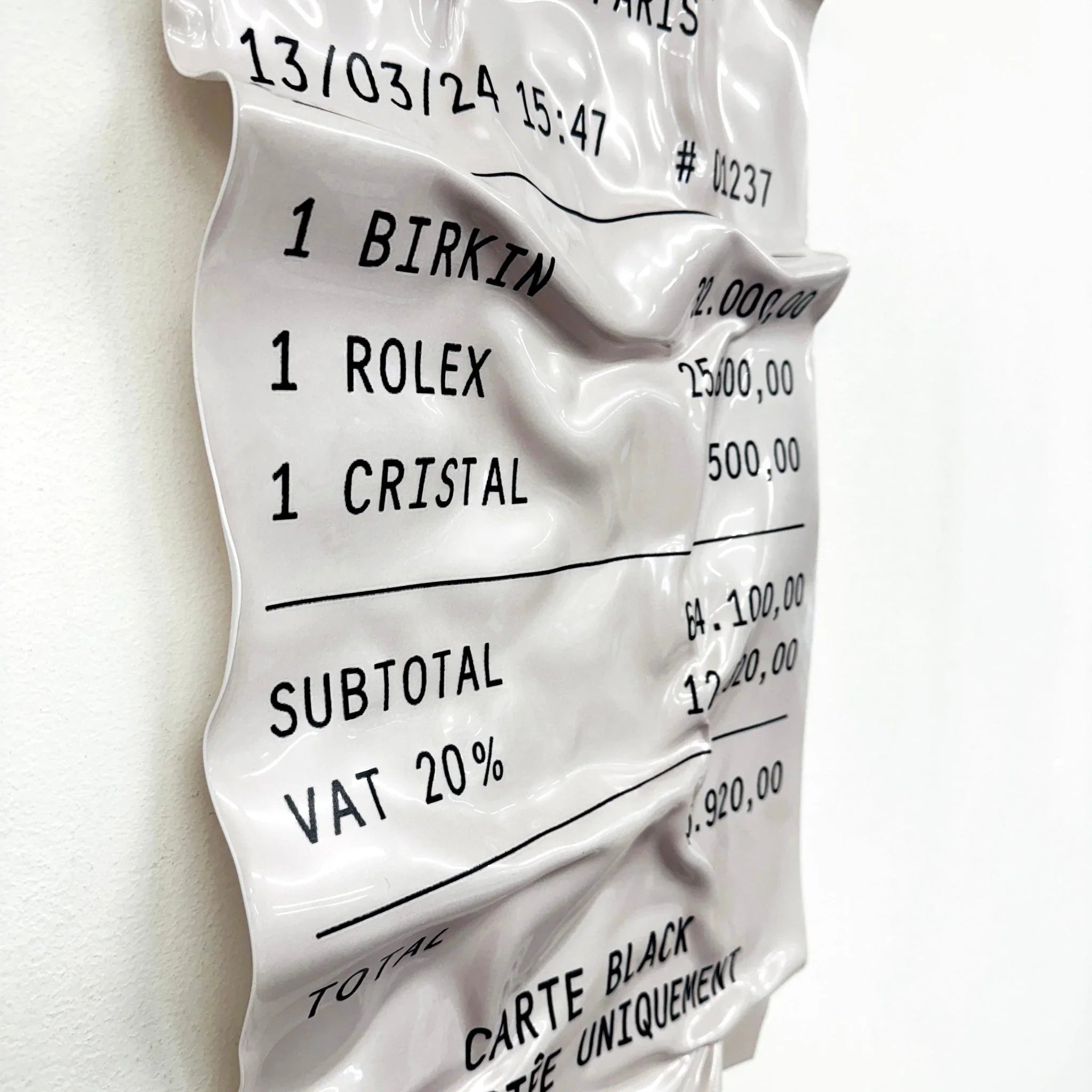 Tableau froissé - Ticket "Le Ritz" - Luxartis