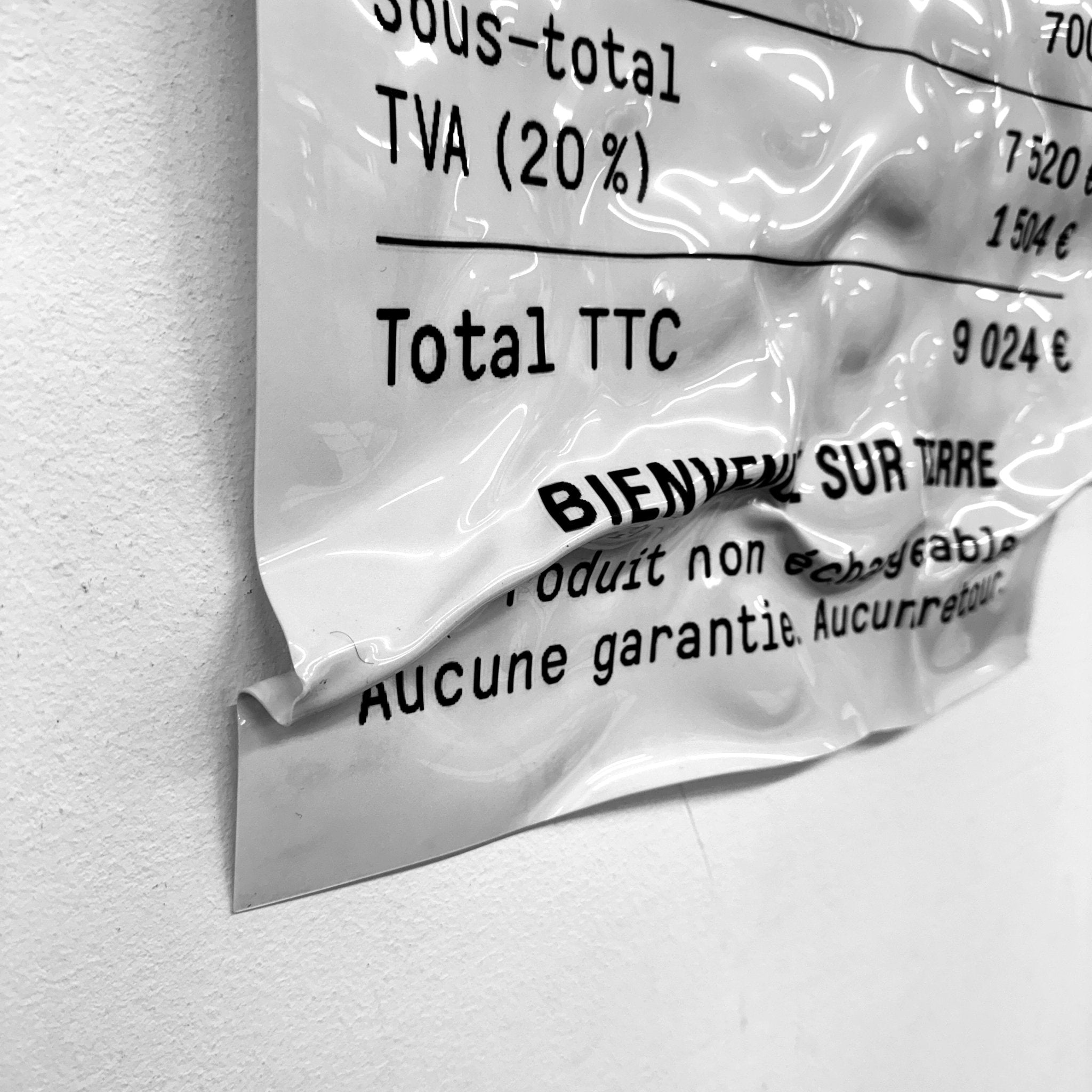 Tableau froissé - Ticket "Life" - Luxartis