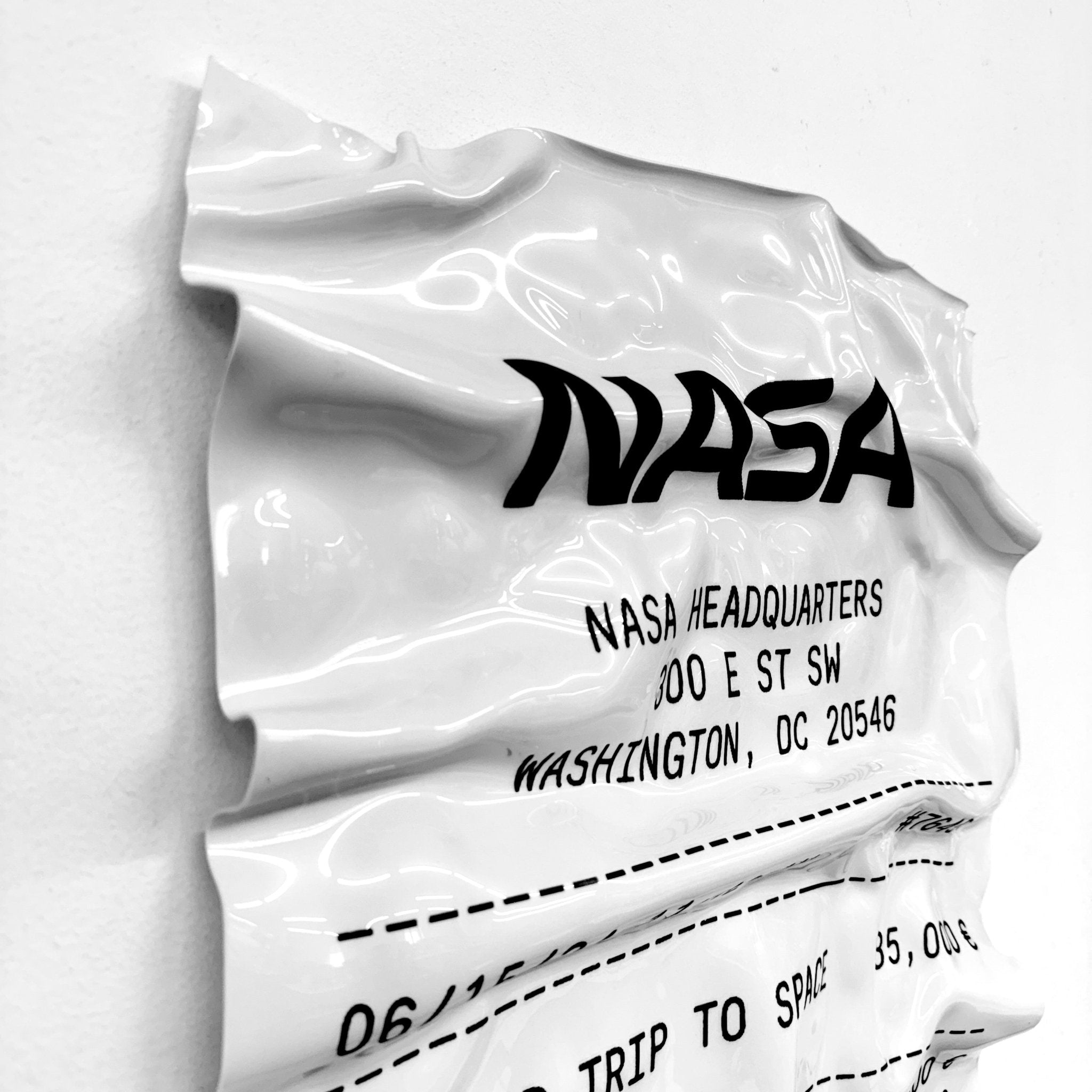 Tableau froissé - Ticket "NASA" - Luxartis