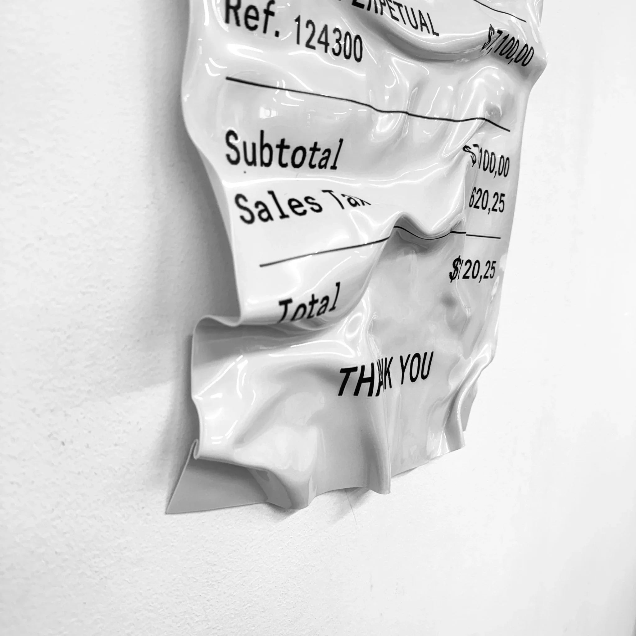 Tableau froissé - Ticket "Rolex" - Luxartis