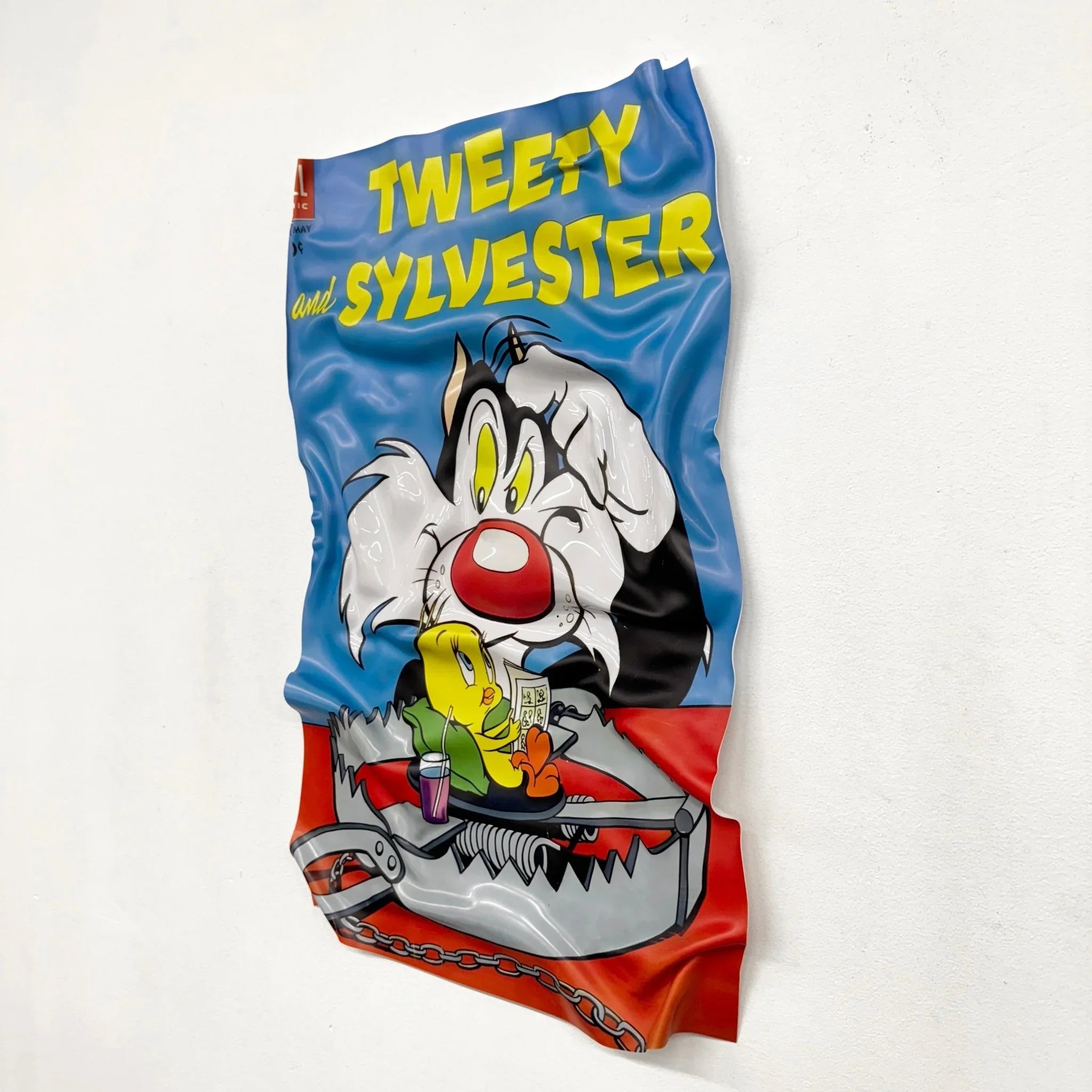 Tableau froissé - Tweety & Sylvester "Cartoon Vintage" - Luxartis