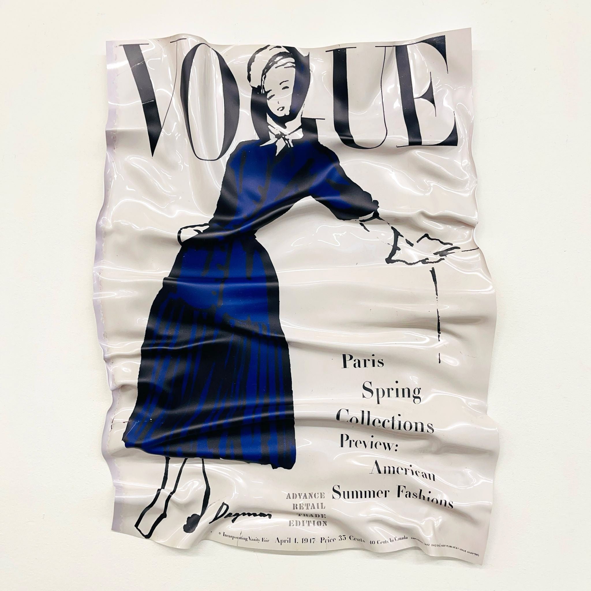 Tableau froissé - Vogue 1917 - Luxartis