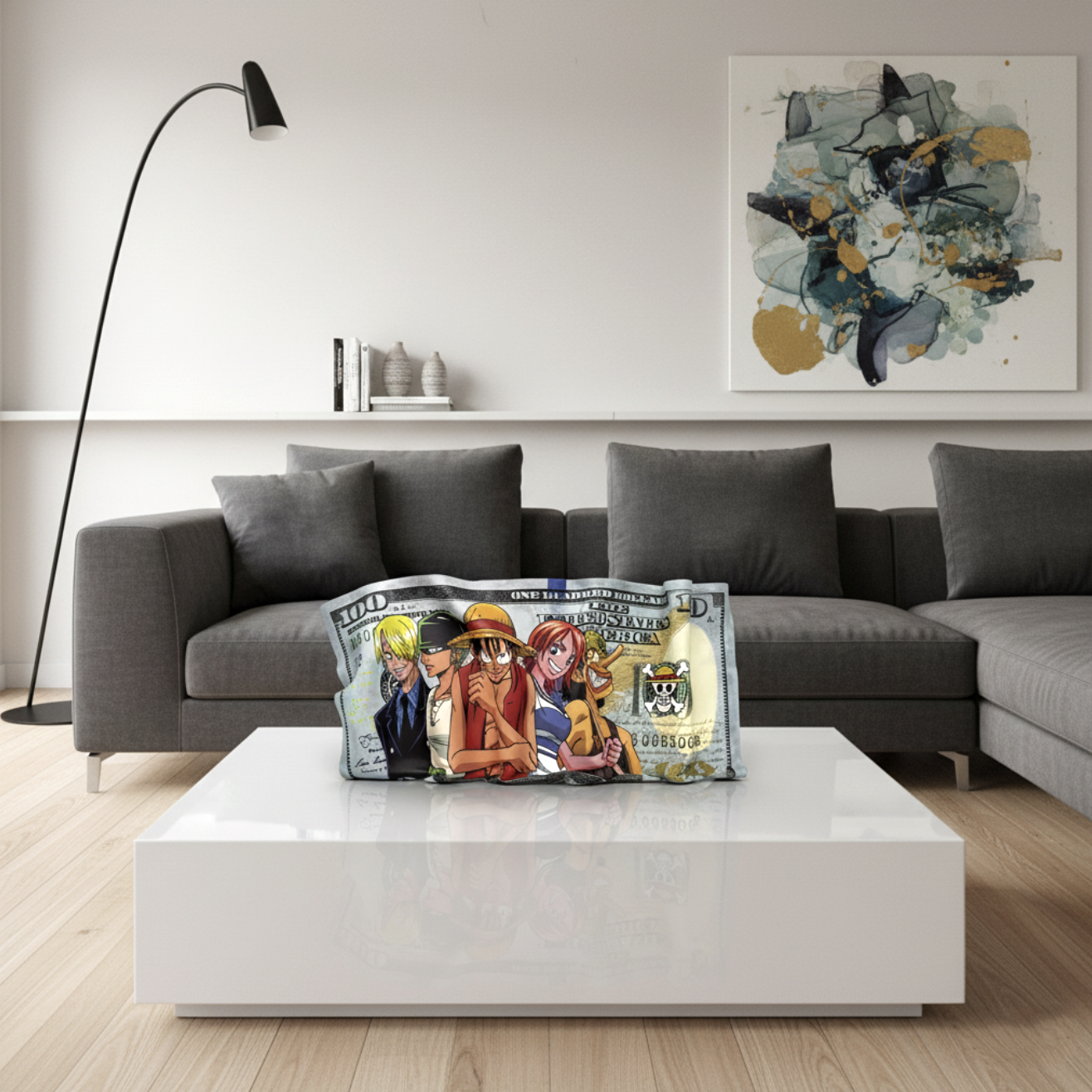 Sculpture froissé - One Piece "Dollar Art"