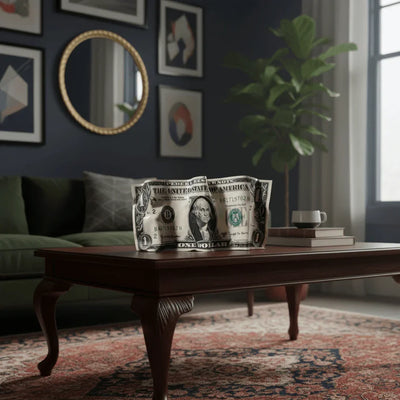 Sculpture froissée – Billet 1 Dollar George Washington