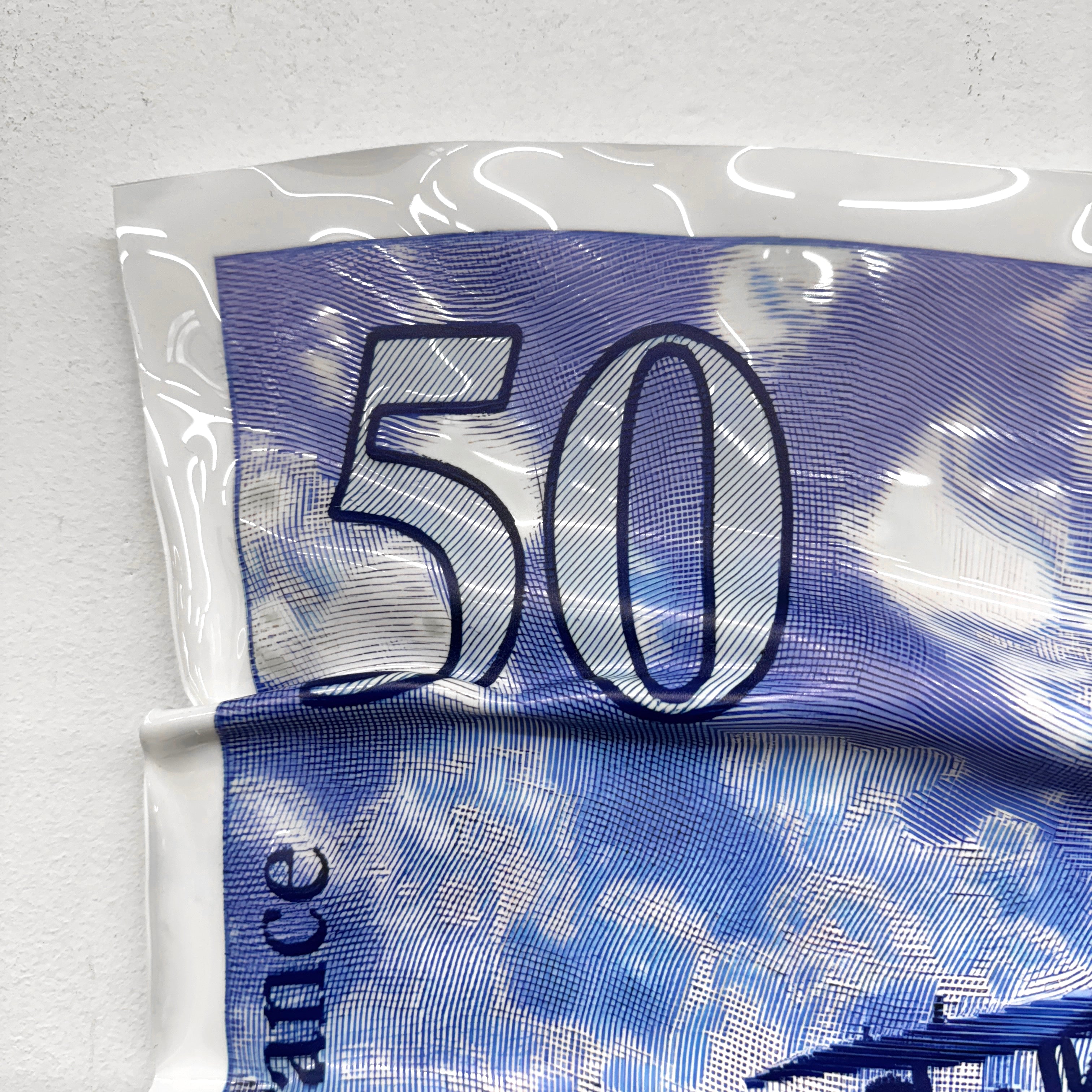 Tableau froissé - Billet 50 Francs "Le Petit Prince"