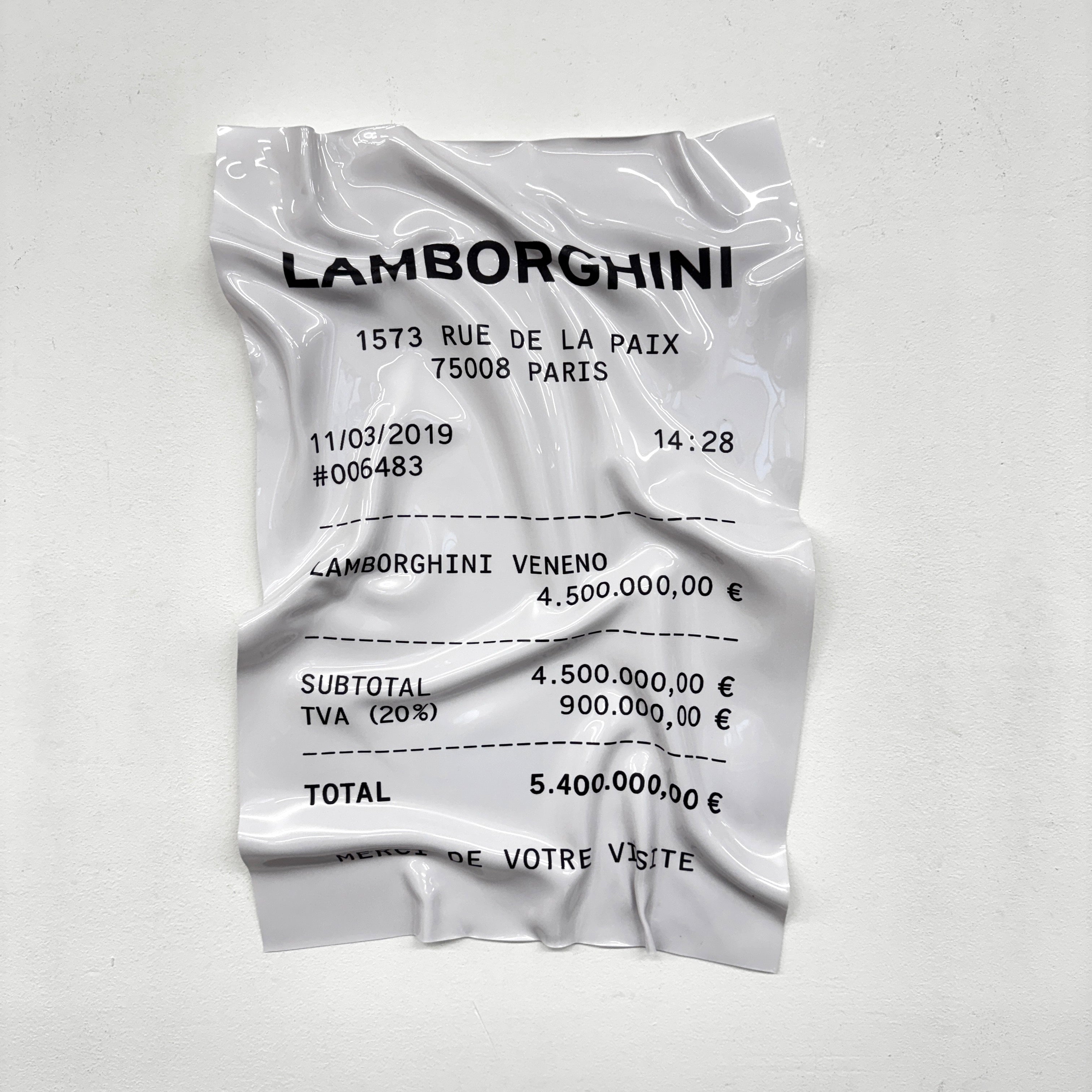 Crumpled Painting - 100 Dollar Bill