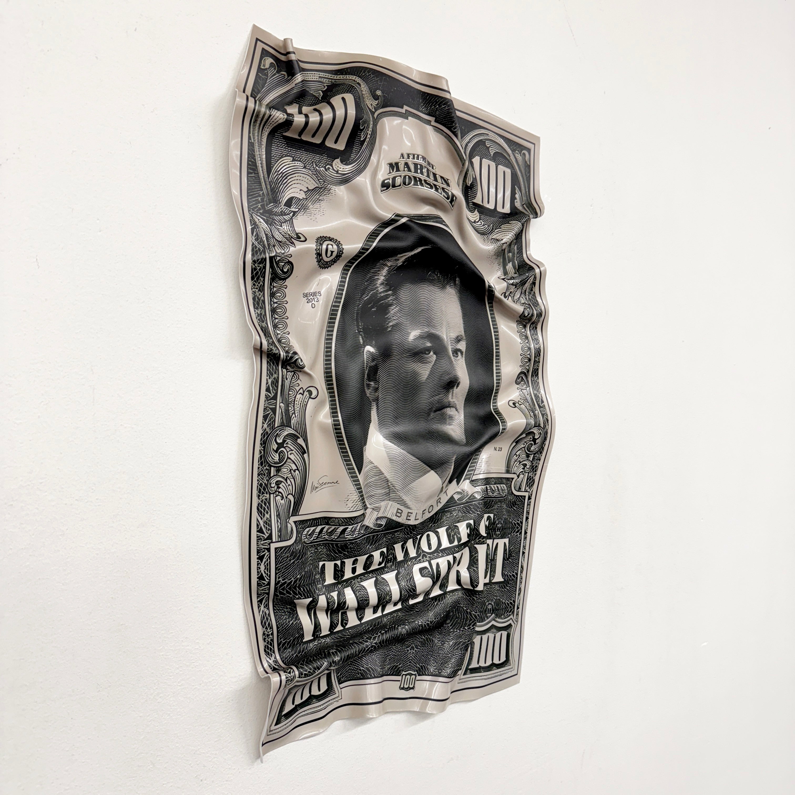 Crumpled Painting - 100 Dollar Bill