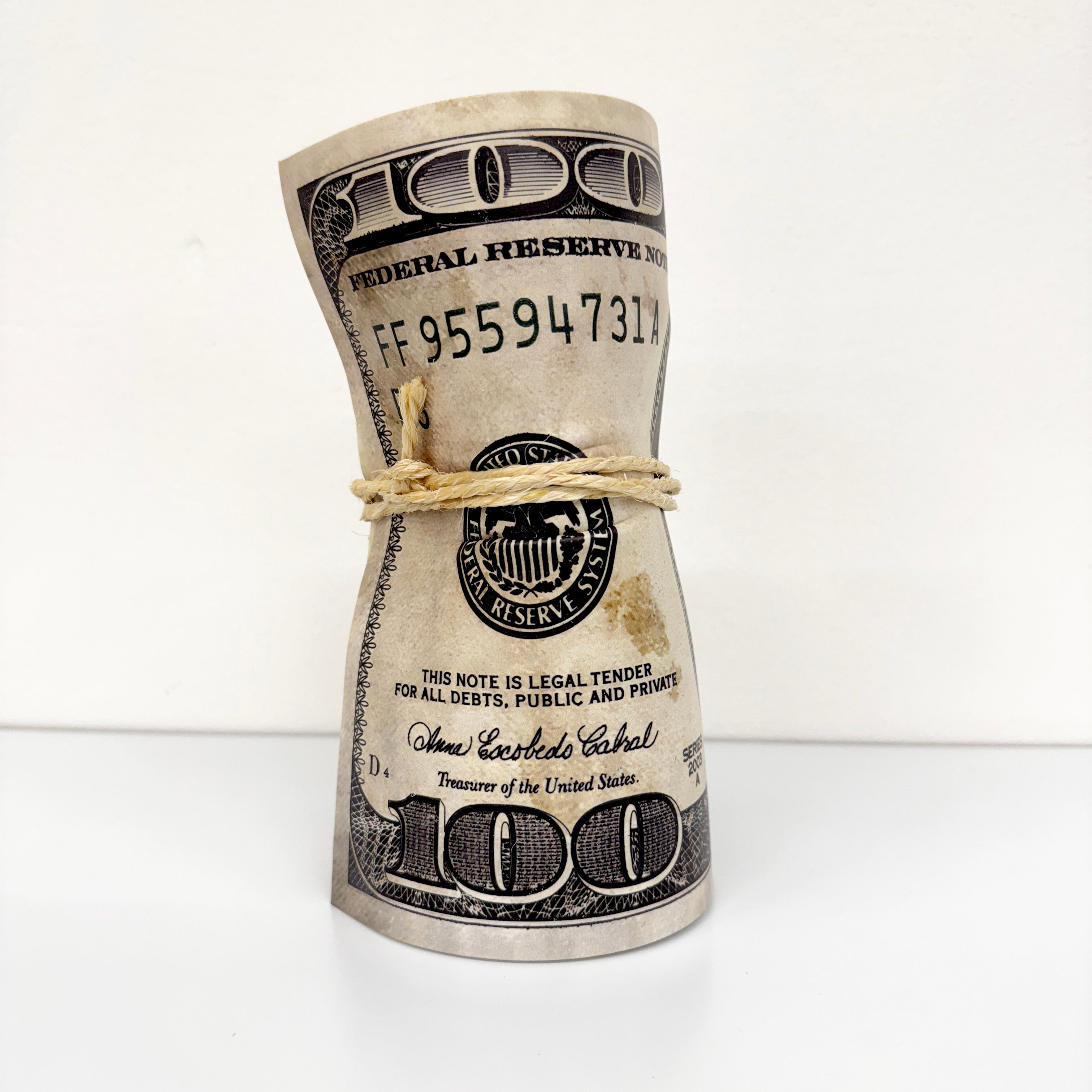 Crumpled Sculpture - $100 Dollar