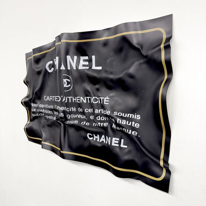 Tableau froissé - Carte d’authenticité "Chanel"