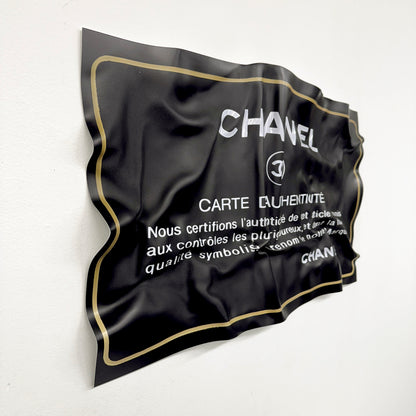 Tableau froissé - Carte d’authenticité "Chanel"