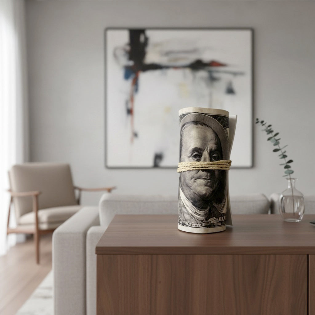 Crumpled Sculpture - $100 Dollar