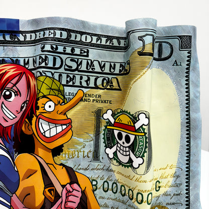 Sculpture froissé - One Piece "Dollar Art"