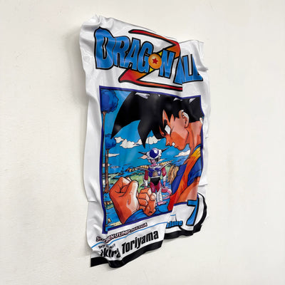 Tableau Déco Dragon Ball Z "Goku vs Freezer" - Tableau froissé
