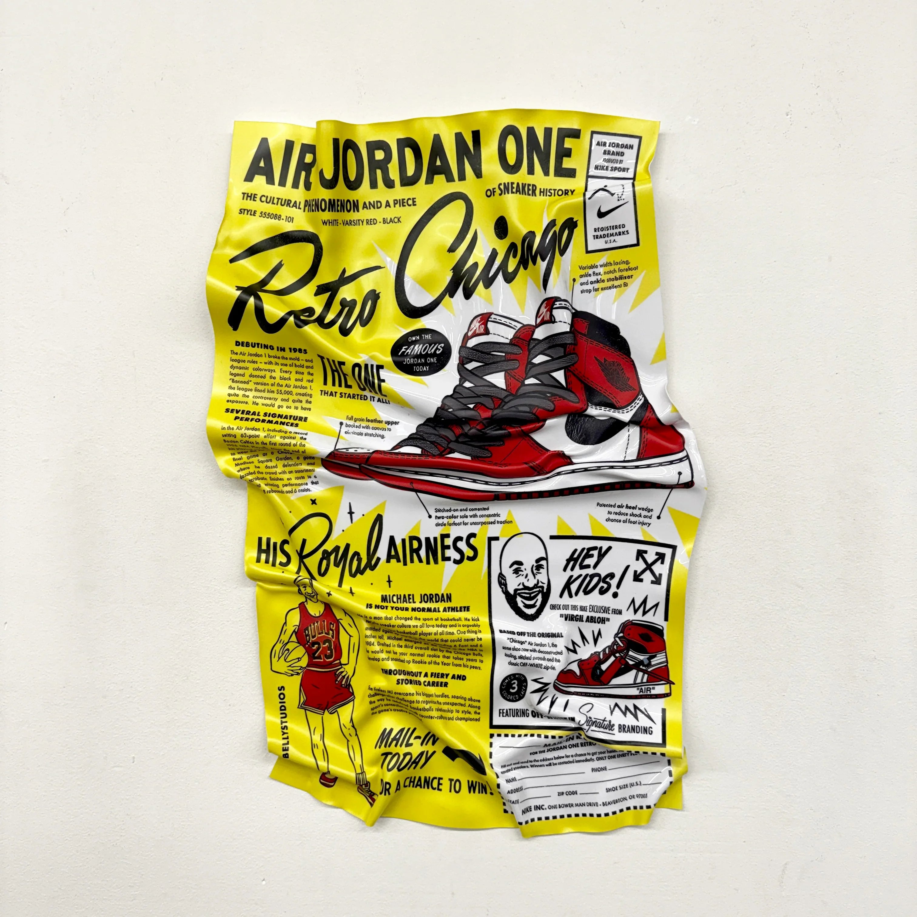 Crumpled Table – Air Jordan One "Retro Chicago"
