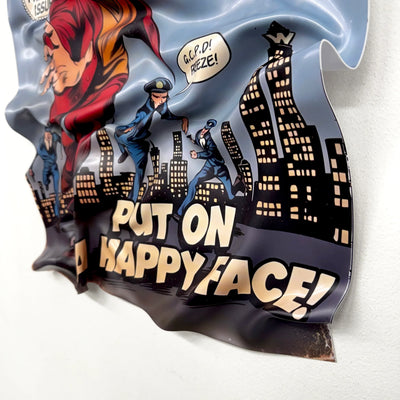 Tableau Déco Joker "Put on a Happy Face" - Tableau froissé