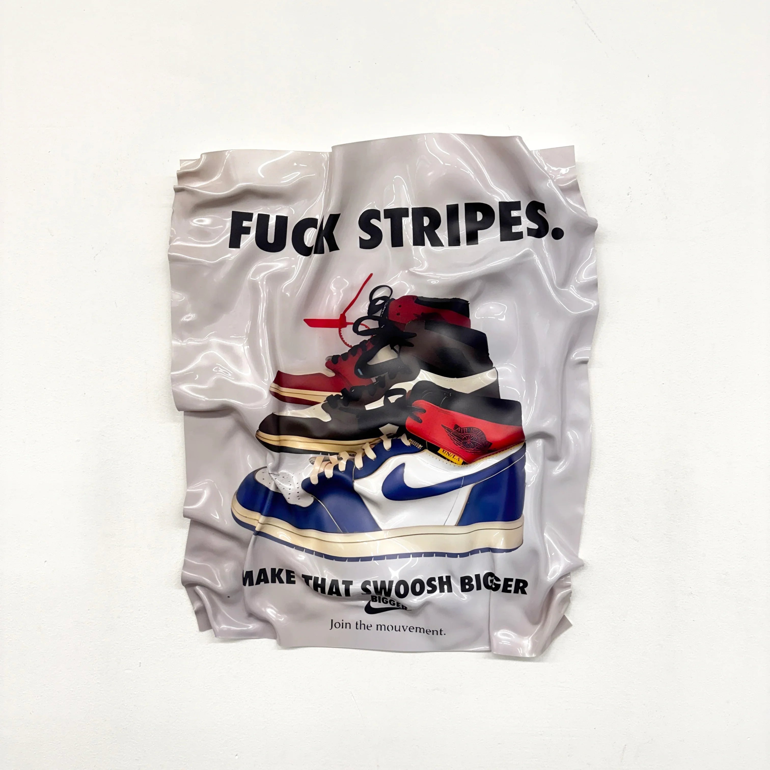 Crumpled Table – Nike "Fuck Stripes"