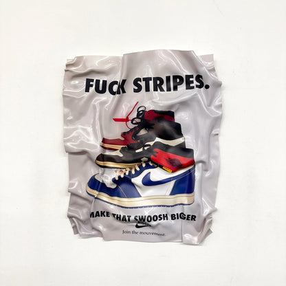 Crumpled Table – Nike "Fuck Stripes"