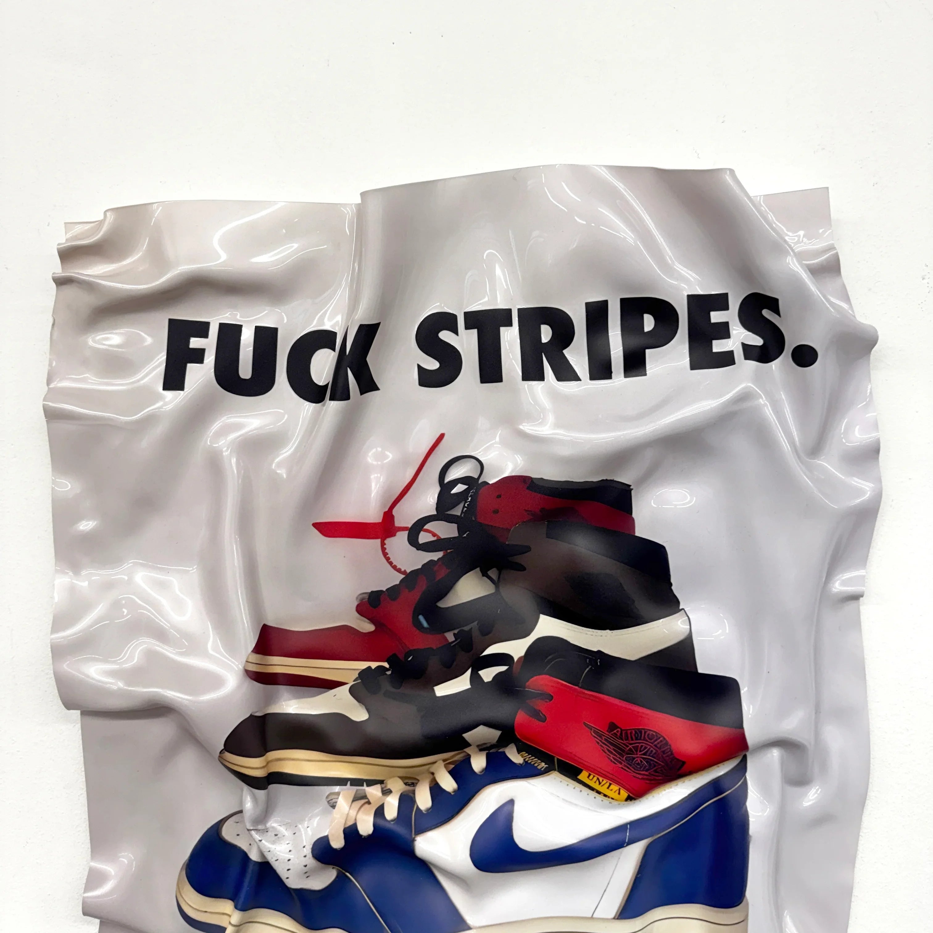 Crumpled Table – Nike "Fuck Stripes"