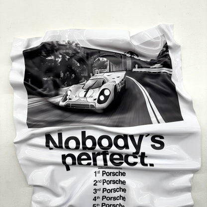 Tableau Déco Porsche "Nobody’s Perfect" - Tableau froissé