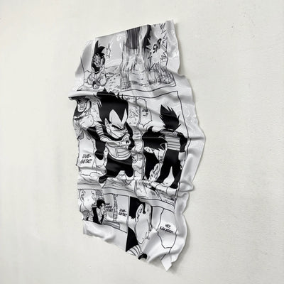 Tableau Déco Dragon Ball "Manga Page" - Tableau froissé