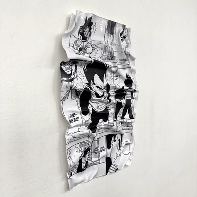 Tableau Déco Dragon Ball "Manga Page" - Tableau froissé