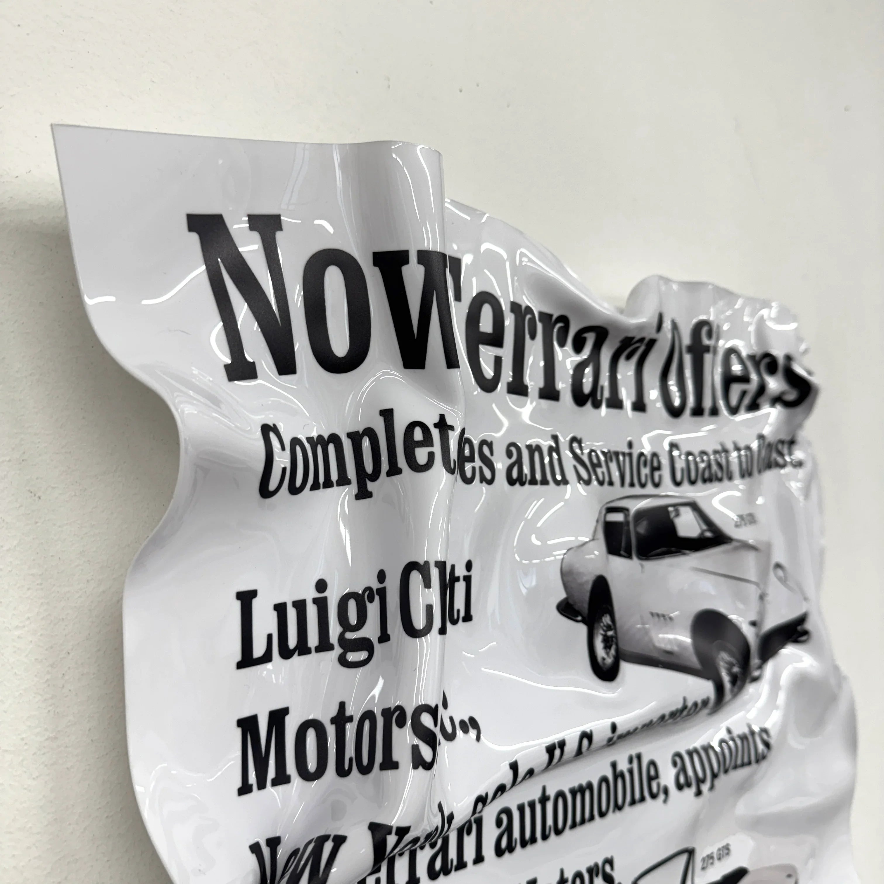 Crumpled Table – Ferrari "Vintage Ad"
