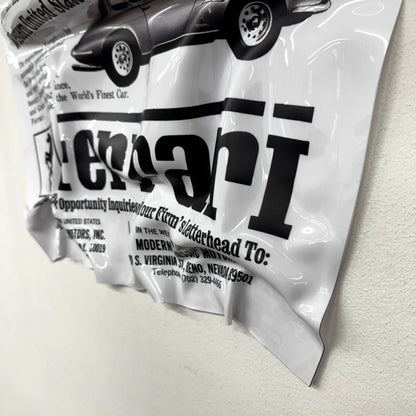 Tableau froissé – Ferrari "Vintage Ad"