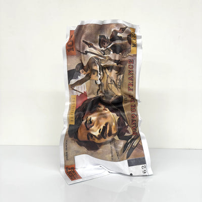 Sculpture froissée – Billet 100 Francs "Eugène Delacroix"