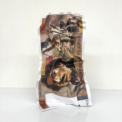 Sculpture froissé – Billet 100 Francs "Eugène Delacroix"