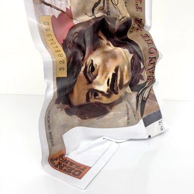 Sculpture froissée – Billet 100 Francs "Eugène Delacroix"