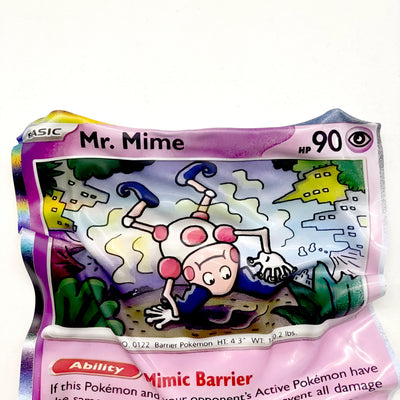 Tableau Déco Carte Pokémon "Mr. Mime Mimic Barrier" - Tableau froissé