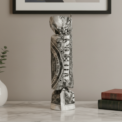 Bonbon Billet Américain - Sculpture Artistique