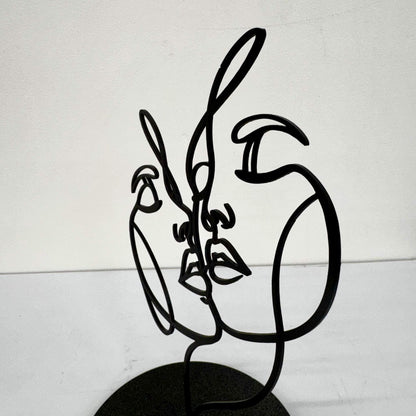 Sculpture Déco Visage Abstrait – Sculpture minimaliste