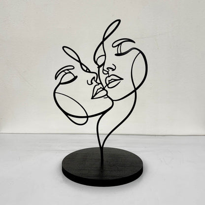 Sculpture Déco Visage Abstrait – Sculpture minimaliste