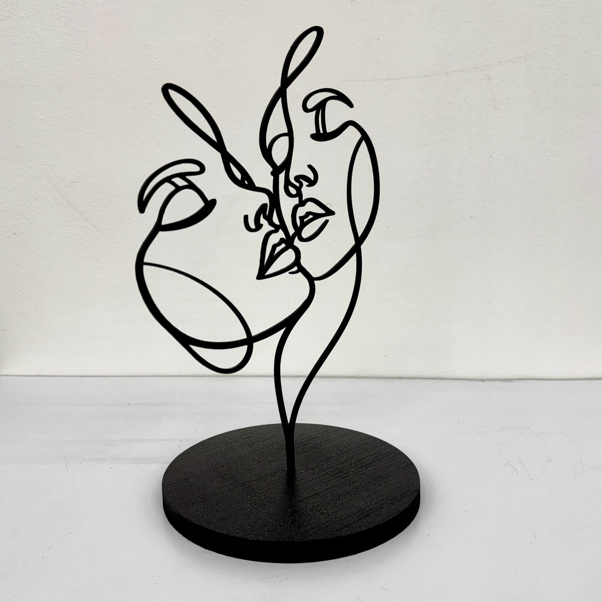 Sculpture Déco Visage Abstrait – Sculpture minimaliste