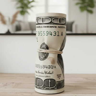 Sculpture froissée -100$ Dollars