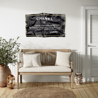 Tableau froissé - Carte d’authenticité "Chanel"