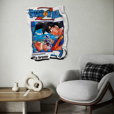 Tableau Déco Dragon Ball Z "Goku vs Freezer" - Tableau froissé
